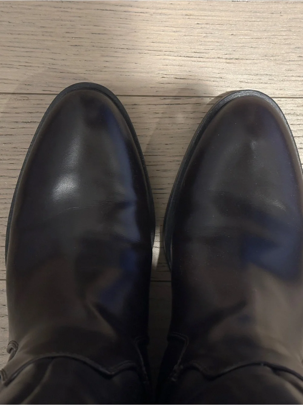 Zara Tall Over-the-Knee Leather Boots - Dark Brown
